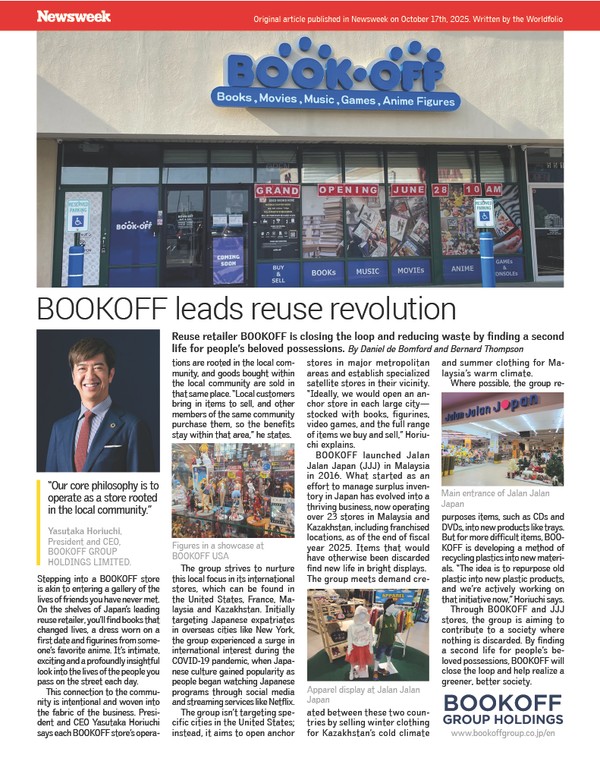 BOOKOFF GROUP HOLDINGS Worldwide Strategy – BOOKOFF GROUP HOLDINGS